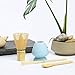 KAISHANE Matcha Whisk Set Bamboo Matcha Tea Set of 4 Including 100 Prong Matcha Whisk (Chasen), Traditional Scoop (Chashaku), Tea Spoon， Matcha Whisk Holder Blue Color