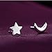 Acxico Moonlight Express Moon and Stars Stud Earrings