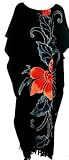 Cool Kaftans New Amazing Black ORCHID Flower Kaftan Dress Floral Butter Soft Fabric