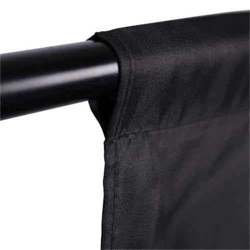 GFCC 8FTX10FT Black Backdrop Background for Photography Photo Booth Backdrop for Photoshoot Background Screen Video Recording Parties Curtain