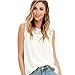 YANG-YI Women Chiffon Lace Sleeveless Shirt Solid Blouse Casual Tank Tops