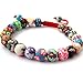 Ovalbuy Fimo Polymer Clay Beads Buddhist Prayer Wrist Mala Bracelet