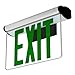 LFI Lights® Edge-Lit UL 924 Listed Green Exit Sign – Modern Brushed Aluminum Housing, LED Illumination, Hardwired with Battery Backup, UL Listed, Single-Sided Clear Acrylic Panel for Sleek Commercial & Residential Safety Compliance