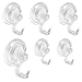 iDesign Hooks, Set of 6, Clear, 6 Count