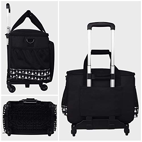 Sewing Machine Carrying Case, Collapsible Trolley Bag with Wheels for