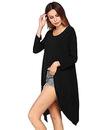 beyove mujeres Sexy manga larga abierto alta frontal Split Clubwear Maxi vestido túnica Tops