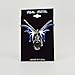 Blue Dragon with Clear Crystal Ball Silver Finish Blue White Accents Pendant Necklace