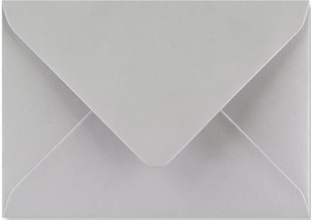 C5 Light Grey C5 Coloured Envelopes for A5 Greeting Cards Wedding Invitation Crafts 162x229mm- Pack of 20 envelopes (Light Grey)