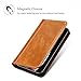 ProCase Genuine Leather Case for iPhone Xs Max, Vintage Wallet Folding Flip Case with Kickstand Card Holder Protective Cover for Apple iPhone Xs Max 6.5