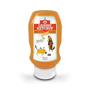 Canine Ketchup – Peanut Flavoured Ketchup voor Honden – 1 x 425 g Fles – Perfect voor droog hondenvoer om uw…