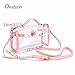 CHARMINER Clear Cross-Body Messenger Shoulder Bag, Adjustable Strap Handbag-NFL Stadium Approved Clear Purse