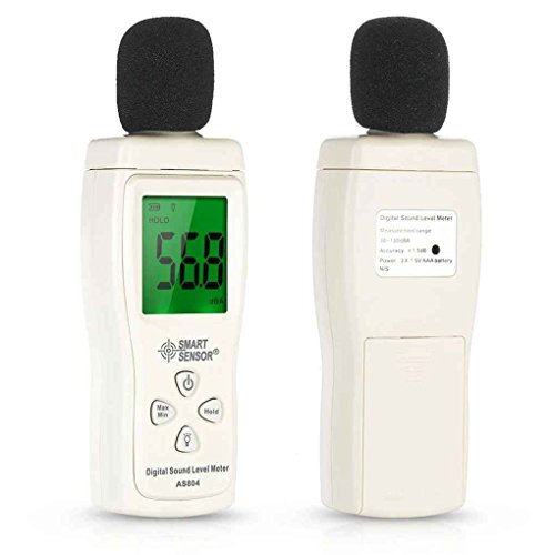 Smart Sensor AS804 Digital Sound Level Meter 30dB-130dB Handheld LCD Noise Tester DB Decibel Level Meter Stevlogs - Thumbnail 3