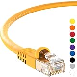 InstallerParts (10 Pack) Ethernet Cable CAT5E Cable UTP Booted 0.5 FT - Yellow - Professional Series - 1Gigabit/Sec Network/Internet Cable, 350MHZ