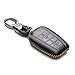 Vitodeco Genuine Leather Smart Key Fob Case Cover Protector - Compatible with Toyota Rav4, Camry, Prius, Highlander, CH-R, Avalon, Toyota 86, Mirai (2016 - 2024 Models) - 4 Buttons, Black