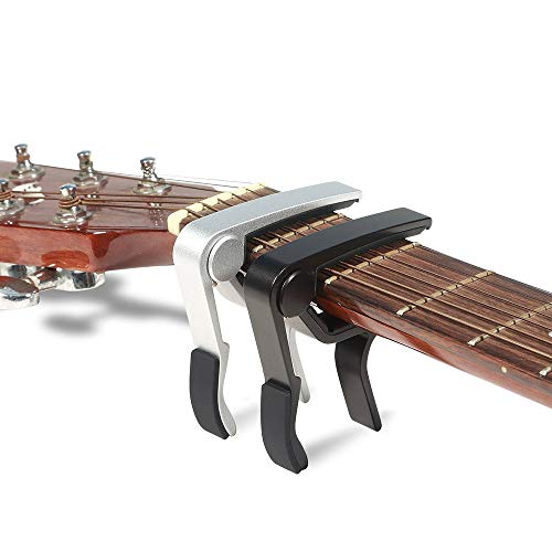 WINGO Quick-Change capo for Acoustic and Electric Guitars with 5 Picks for Free, Black