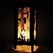 Thai Asian Vintage Handmade Thailand Handcraft Family Lovely Panda Bear Wood Table Lamp Lighting Oriental Design home decor Panda Bear ( YUI )