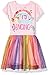 JoJo Siwa Girls' Little Rather Be Dancing Tutu Dress with Tulle Skirt, lightpink/Rainbow, SM-6/6x
