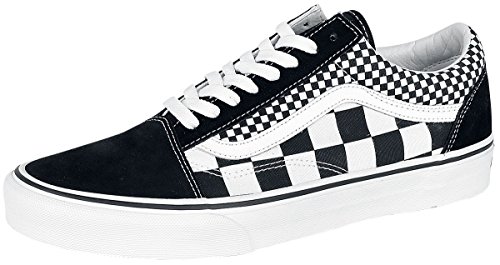 Vans Unisex Old Skool Skate Shoes Checkers/Black/True White 10 B(M) US Women/8.5 D(M) US Men