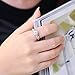 TIVANI Women's Engagement Rings Pretty 18K White Gold Plated Princess Cut Solitaire CZ Bridal Weeding Ring Eternity Love Promise for Her Size 5-9