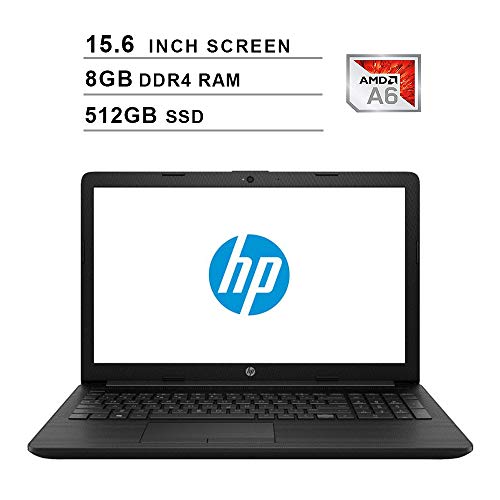 2019 HP Newest Premium 15.6 Inch HD Laptop (AMD A6-9225 Dual-Core up to 3.0 GHz, 8GB DDR4 RAM, 512GB SSD, AMD Radeon R4, Bluetooth, WiFi, DVD, Windows 10)