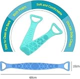 Transplant Silicone Bath Body Brush Scrubber Long Handle Exfoliating Green Men view 5