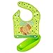 Waterproof Baby Bibs for Boys and Girls with Removable Silicone Food Catcher by KOSTA (Green)