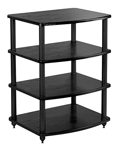 Plateau SE-A4 BB Wood and Metal Audio Stand, Black Oak Finish