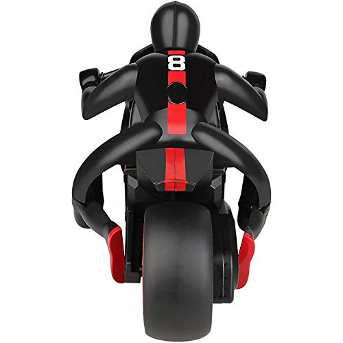 Nrpfell 2.4G Fashion Rc Motorcycle with Cool Light High Speed Rc Motorbike Model Toys Remote Control Drift Motor Kids Toys for Gift,Red