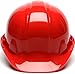 Pyramex Safety Products HP14120 Sl Series 4 Pt. Ratchet Suspension Hard Hat, Red