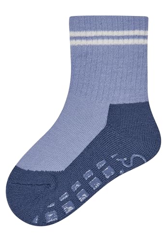 Sterntaler ABS Socken Active – Baby- und Kinder ABS Socken mit Coolmax-/Wolle-Mix, Rippenmuster, Innenfrottee, klimaregulierend, atmungsaktiv, antibakteriell, Lilablau, Größe 26