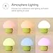 emoi Multicolor Rechargeable LED Baby Night Light, Silicone Cute Mushroom Night Lamp, Romantic Dim Mood Light with Tap Control (H0022G)