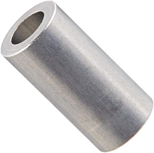 4M X 4MM Long X 8MM OD Aluminum Round Spacer, UNTHREADED, for Electronics - 100 PCS