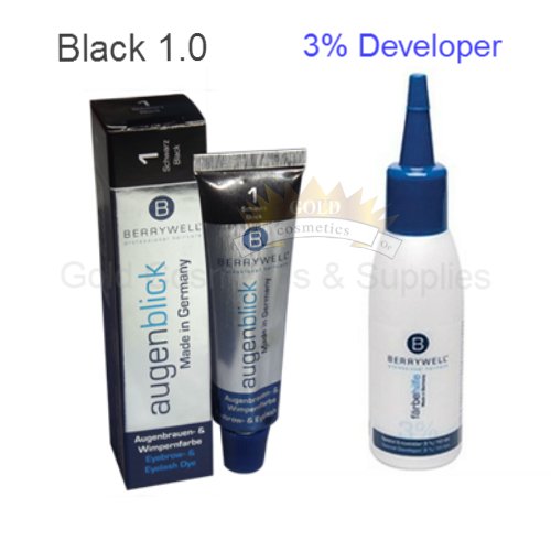 Buy Berrywell BLACK (No. 1) Eyebrow & Eyelash Tint Color + 3 Cream