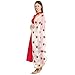 Dupatta Bazaar Indian Phulkari Embroidered Chiffon Dupatta Stole for Women/ Designer Ethnic Lace Border Scarf Shawl/Chunni,White