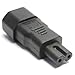 kenable IEC C14 Male Pins to Figure of 8 Eight Male C7 Plug Adapter