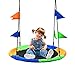 Saucer Tree Swing Seat with Straps and Flags Giant 40 Inches Saucer Swing Outdoor Play for Kids