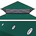 BenefitUSA Replacement Canopy Top Cover for 10'X10' Gazebo Polyester Double Tiers for Outdoor Garden Patio Pavilion Sunshade (Green)
