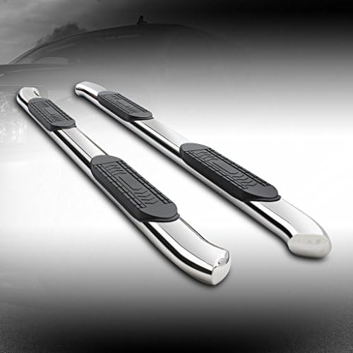 Yumy 2pcs For 2007-2018 Silverado/Sierra 1500/2500HD/3500HD Crew Cab 5" Oval S/S Brand New Chrome Round Stainless Steel Nerf Bars Running Boards(Exclude Diesel Models w/DEF Tank)