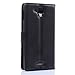 Ultra Slim Flip Bracket Case for Lenovo S8, Premium Soft PU Leather [ Wallet ] Case Cover for Lenovo S8 S898T (Wallet - Black)