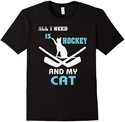 All I-Need Is Hockey And My-Cat,Cute,Meow',T-shirt