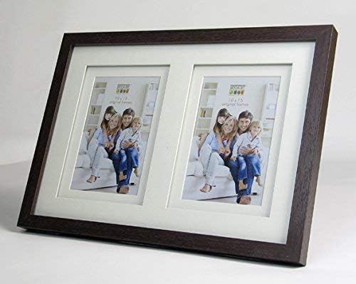 Deknudt Frames S65KQ2-10.0X15.0 Brown Wooden Photo Frame with Double Passe-Partout for 2 Photos 34 x 24,5 x 2,3 cm - Image 4