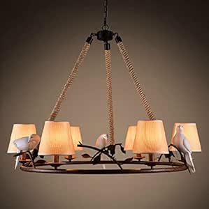 ZJP-dzsw Luz de Techo Cuerda de Hierro de la Manera Colgante Enciende