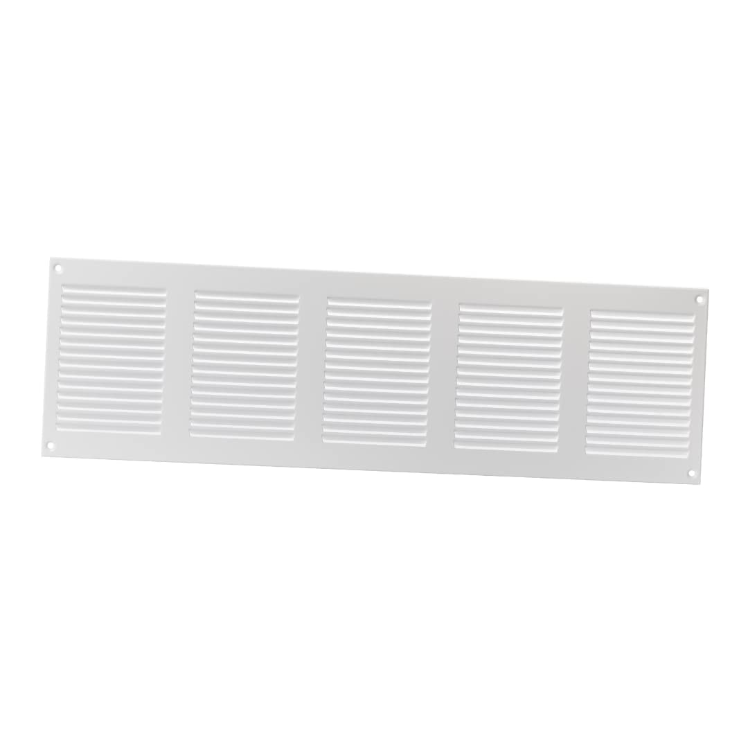 mr5015 Ventilation Grille 500 x 150 mm White with Insect Protection, Steel Sheet โ image 1