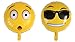 Emoticon Universe: Jumbo Foil Emoticon Helium Balloons, 12-Pack