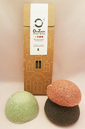 Onzen Konjac Sponge All Natural Japanese Facial Sponge