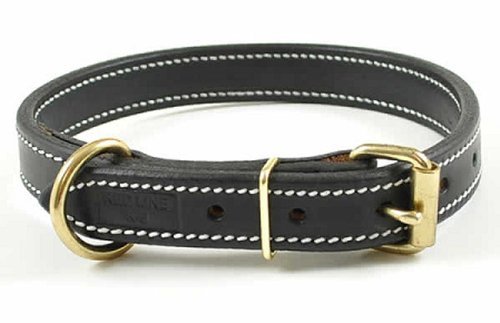 1 Inch Amish Made Leather Dog Collar (Medium 18