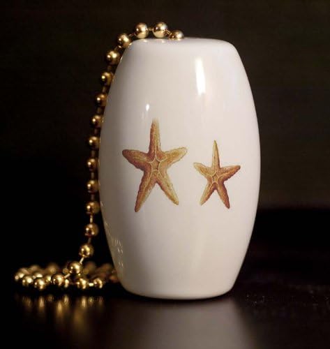 Starfish Pair Porcelain Fan / Light Pull