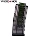 Worker Magazine, PeleusTech Customized 12 Short Darts Magazine Quick Reload Clip - Transparent Black
