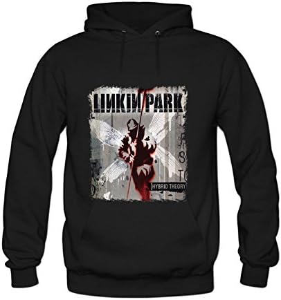 Women's Graphic linkin park Long Sleeve Sweatshirts Hoodie S Black