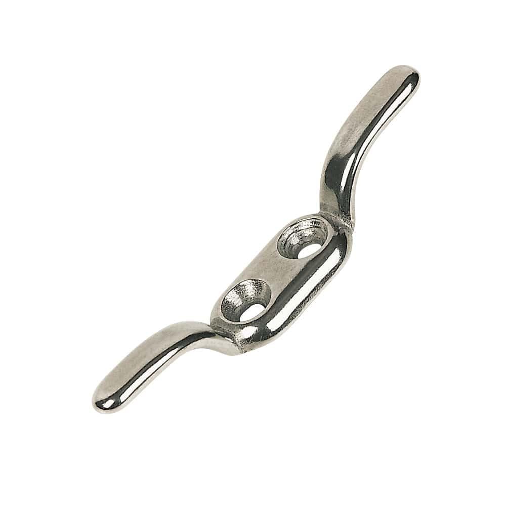 Hardware-Solutions Pack of 5 Marine Grade Cleat Hooks for Tying Back Curtains or Securing Ropes - 60mm - 304 Stainless Steel - Decohooks
